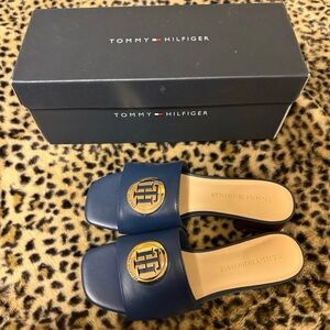 Tommy Hilfiger Dark Blue Slide Sandals
